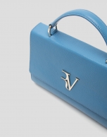 Blue leather Alice Midi handbag