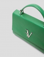 Green leather Alice Midi handbag