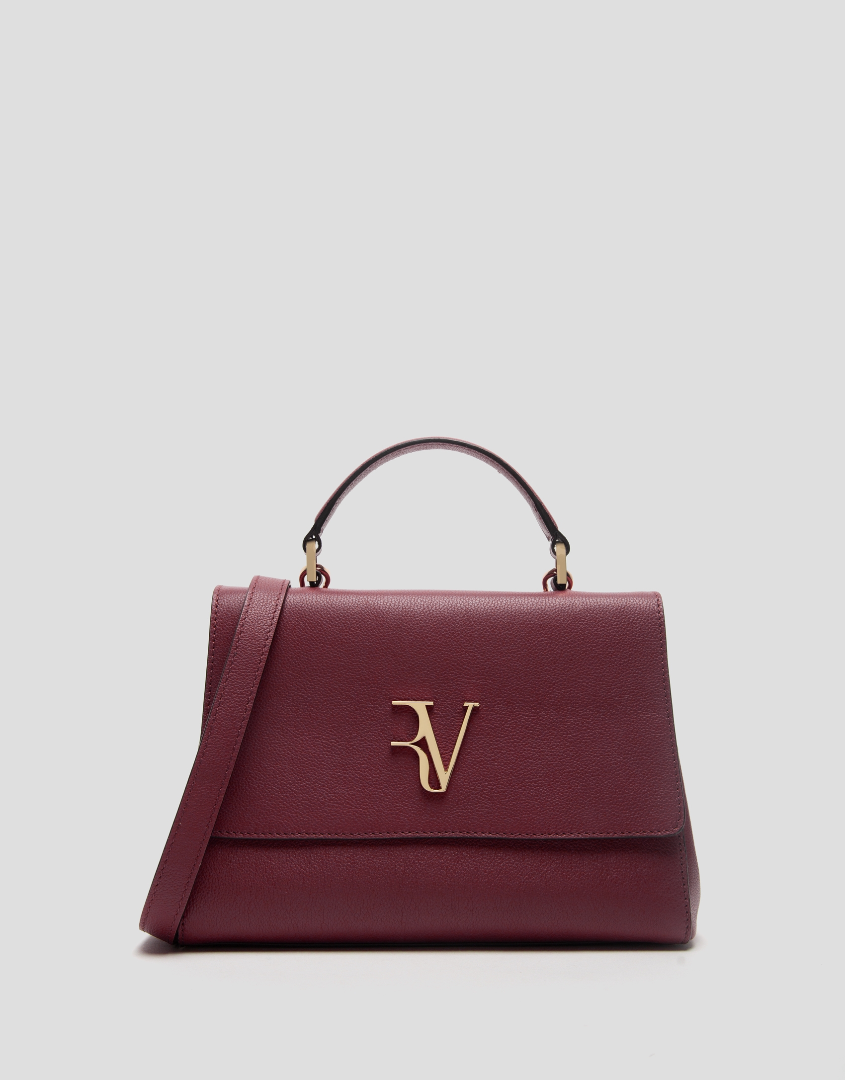 Burgundy leather Alice Midi handbag