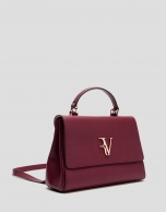 Burgundy leather Alice Midi handbag