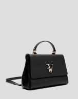 Black leather Alice Midi handbag