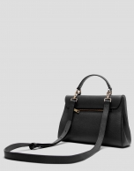 Black leather Alice Midi handbag