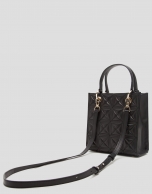 Black quilted leather Mini Linda Satchel