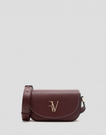 Burgundy leather Cuca Mini shoulder bag