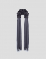 Dark gray foulard with soft collar