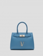 Satchel Mini Millie blue leather