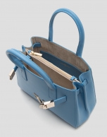 Satchel Mini Millie blue leather