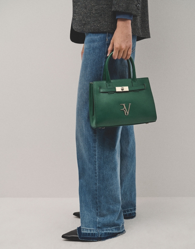 Bolso Satchel Mini Millie piel verde