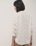 Blusa oversize fill coupé círculos blanca