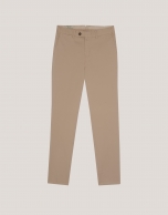 Camel cotton regular chino pants