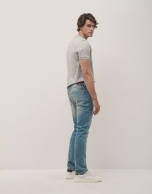 Light blue slim fit denim pants