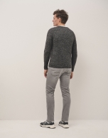 Light gray slim fit denim pants