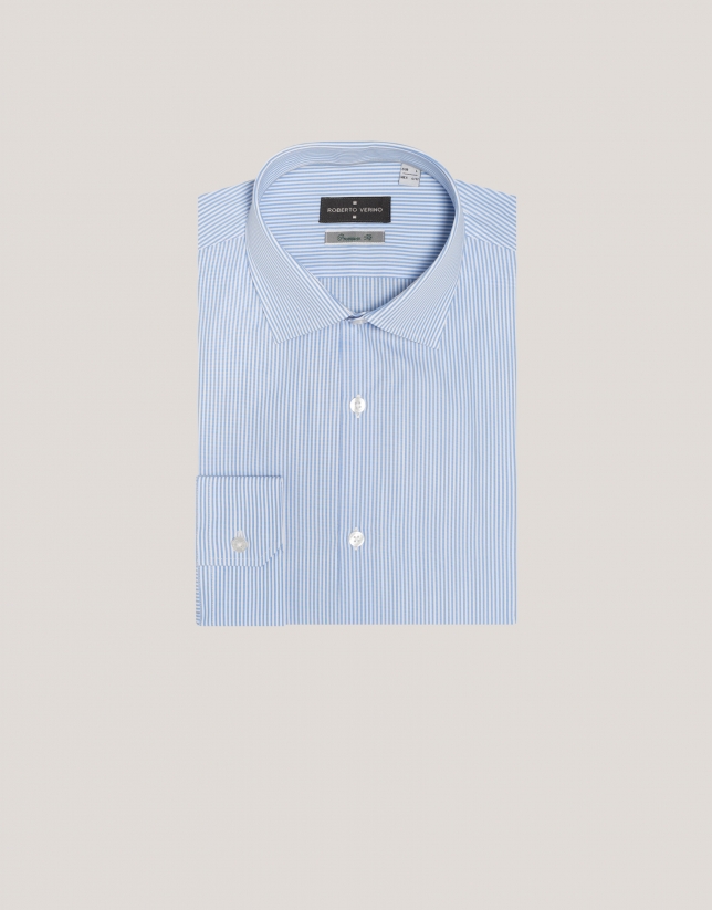 Blue/white striped dress shirt