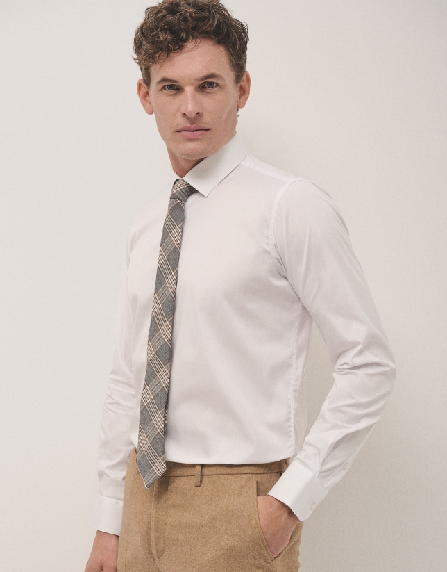 White twill dress shirt