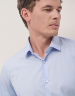 Light blue twill dress shirt