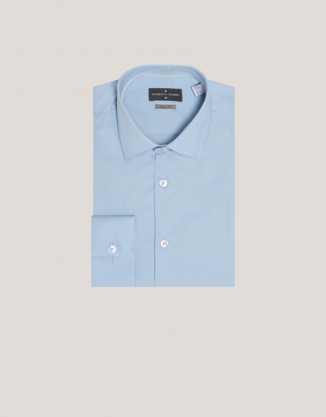 Light blue twill dress shirt