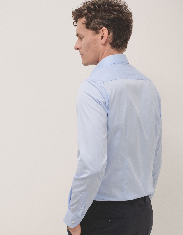 Light blue twill dress shirt