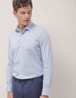 Light blue slim fit dress shirt