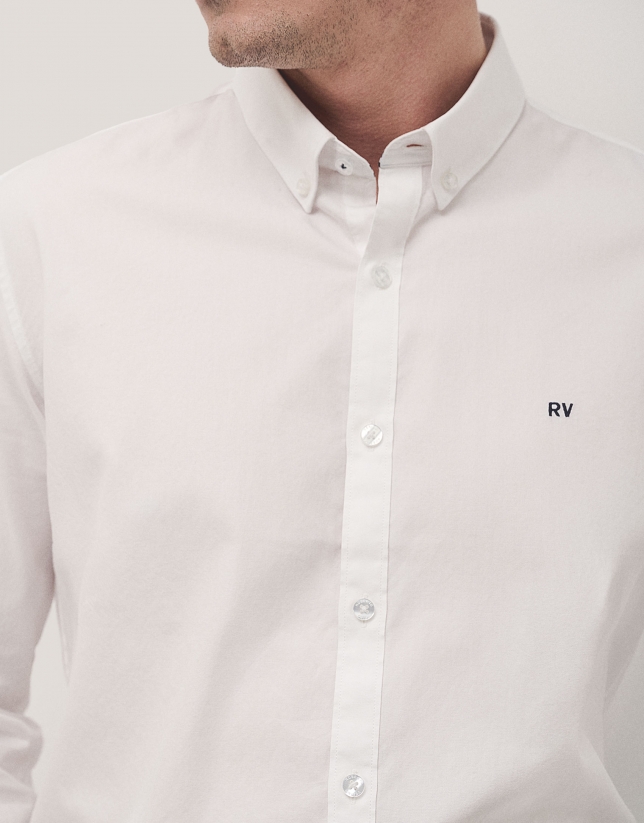 Optic white Oxford sport shirt