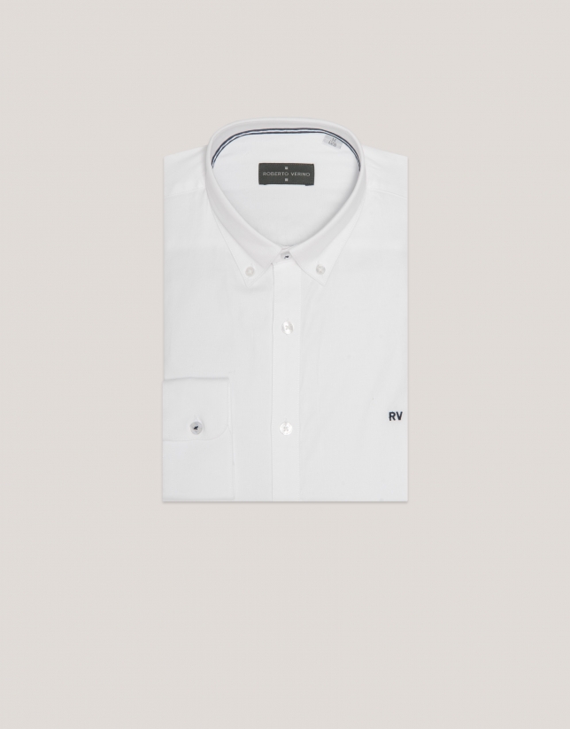 Camisa sport regular oxford blanco óptico