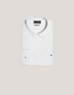 White slim fit sports shirt with structure