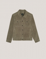 Khaki green suede jacket