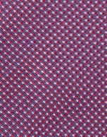 Corbata seda jacquard geométrico tonos fucsia y azules