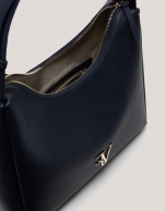 Navy blue leather Margot Hobo shoulder bag 