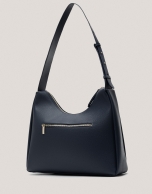 Navy blue leather Margot Hobo shoulder bag 