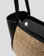 Beige and black Louise shopping bag 