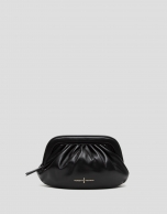 Black mini leather Úrsula handbag