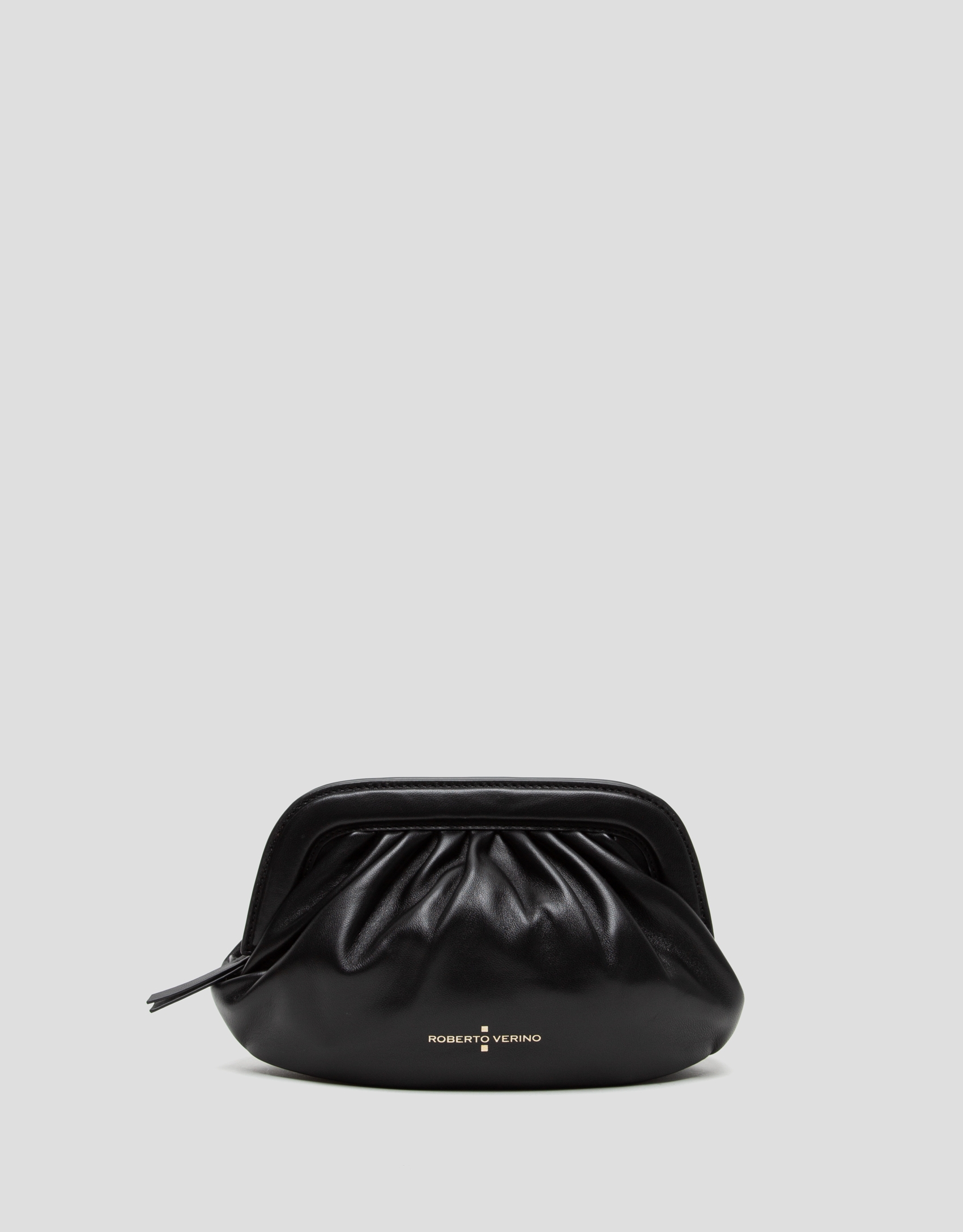 Black mini leather Úrsula handbag