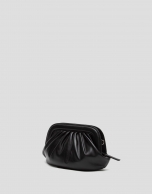 Black mini leather Úrsula handbag