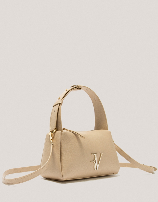 Bolso de mano Margot Mini piel beige