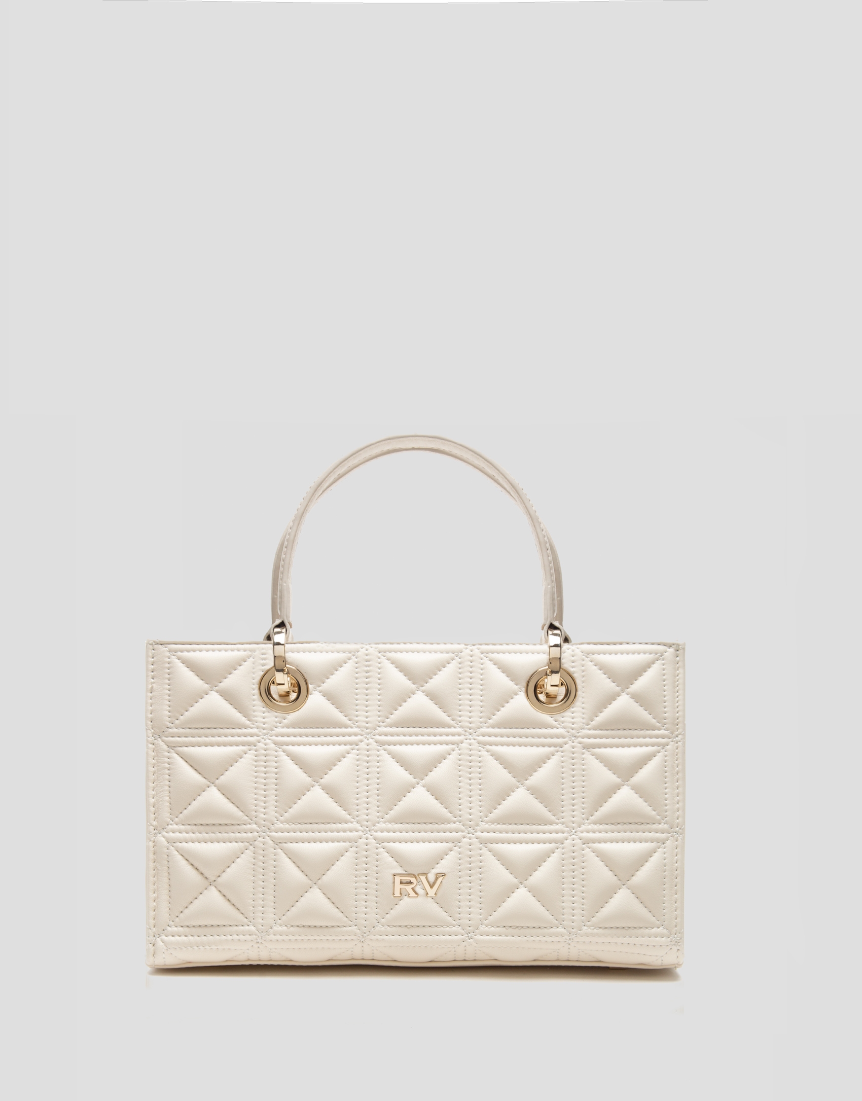 Beige Linda Baguette quilted leather bag