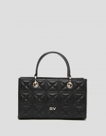 Black Linda Baguette quilted leather bag