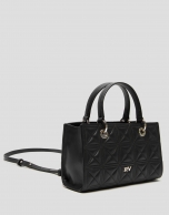 Black Linda Baguette quilted leather bag