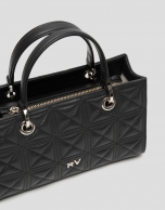 Black Linda Baguette quilted leather bag