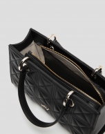 Bolso Baguette Linda piel acolchada negro