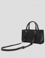 Bolso Baguette Linda piel acolchada negro