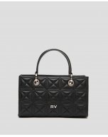 Black Linda Baguette quilted leather bag