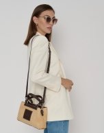 Beige leather Telma Crossbag Mini shoulder bag