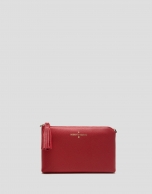 Bolso Clutch Lisa Nano piel saffiano rojo