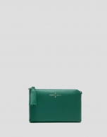 Bolso Clutch Lisa Nano piel saffiano verde esmeralda