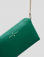 Bolso Clutch Lisa Nano piel saffiano verde esmeralda