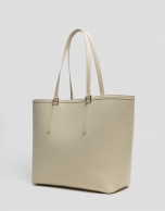 Bolso shopper Sama piel beige