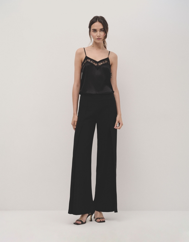 Pantalon palazzo negro