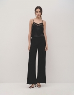 Black palazzo trousers