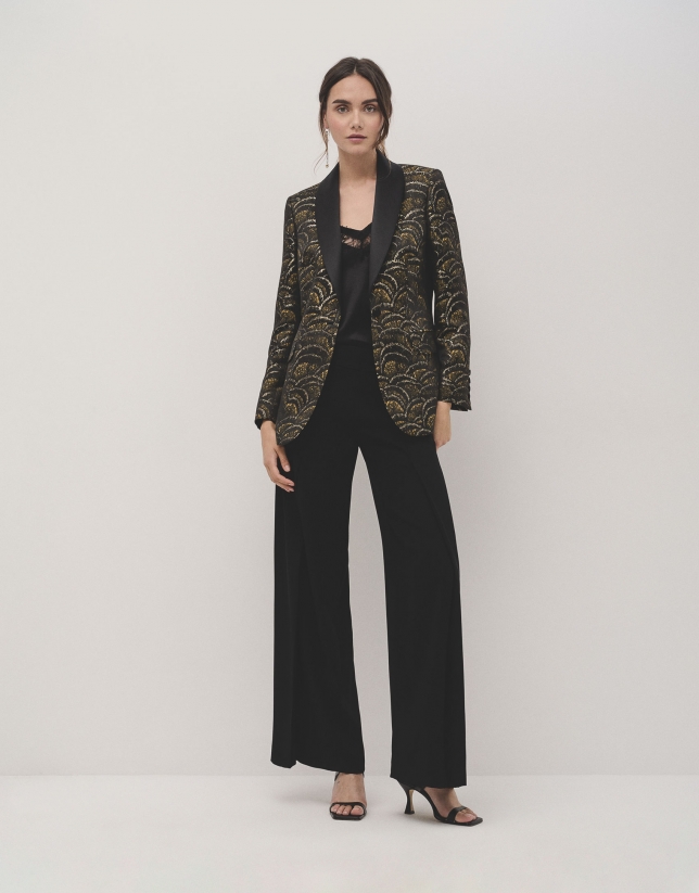 Pantalon palazzo negro