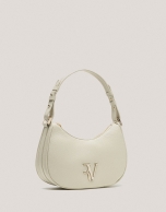 Beige leather Sun Moon shoulder bag